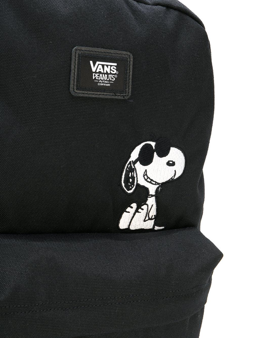 Vans Snoopy Patch Backpack in Black for Men | Lyst