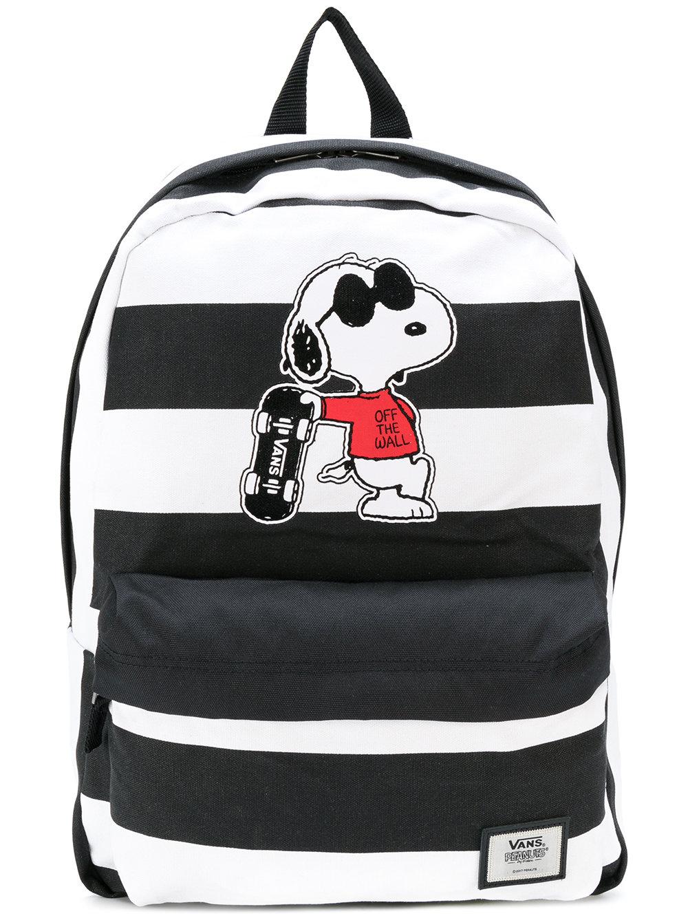 Vans Synthetic Snoopy Patch Backpack in Black Lyst