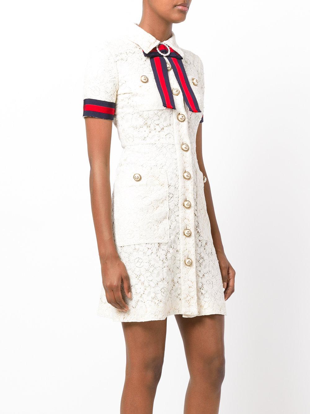 Gucci white store lace dress
