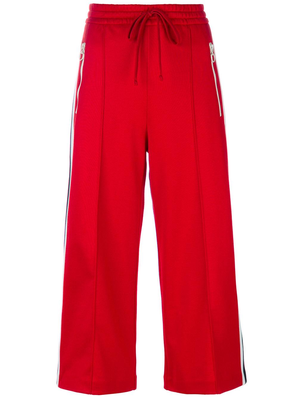 Lyst - Gucci Wide-leg Jogging Pants in Red