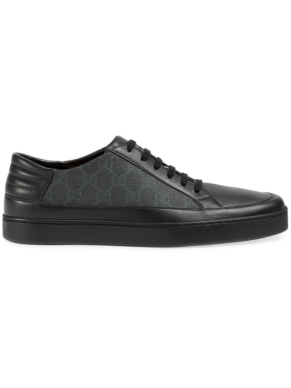 Gucci Gg Supreme Low-top Trainer in Black for Men | Lyst