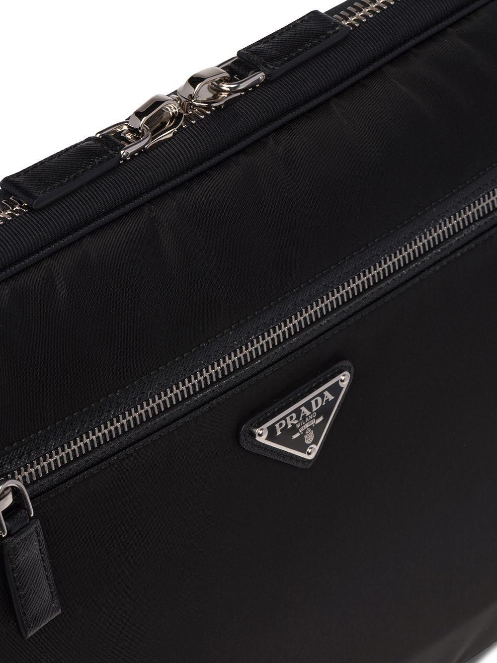 Prada Black Saffiano Leather Laptop Bag