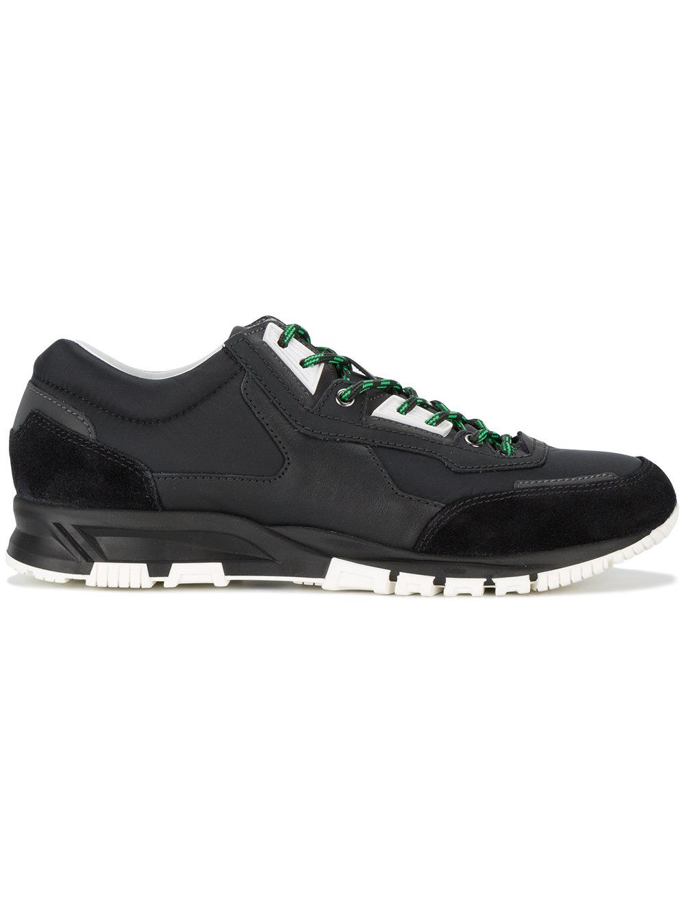 Lanvin 'running' Panelled Trainers in Black for Men | Lyst