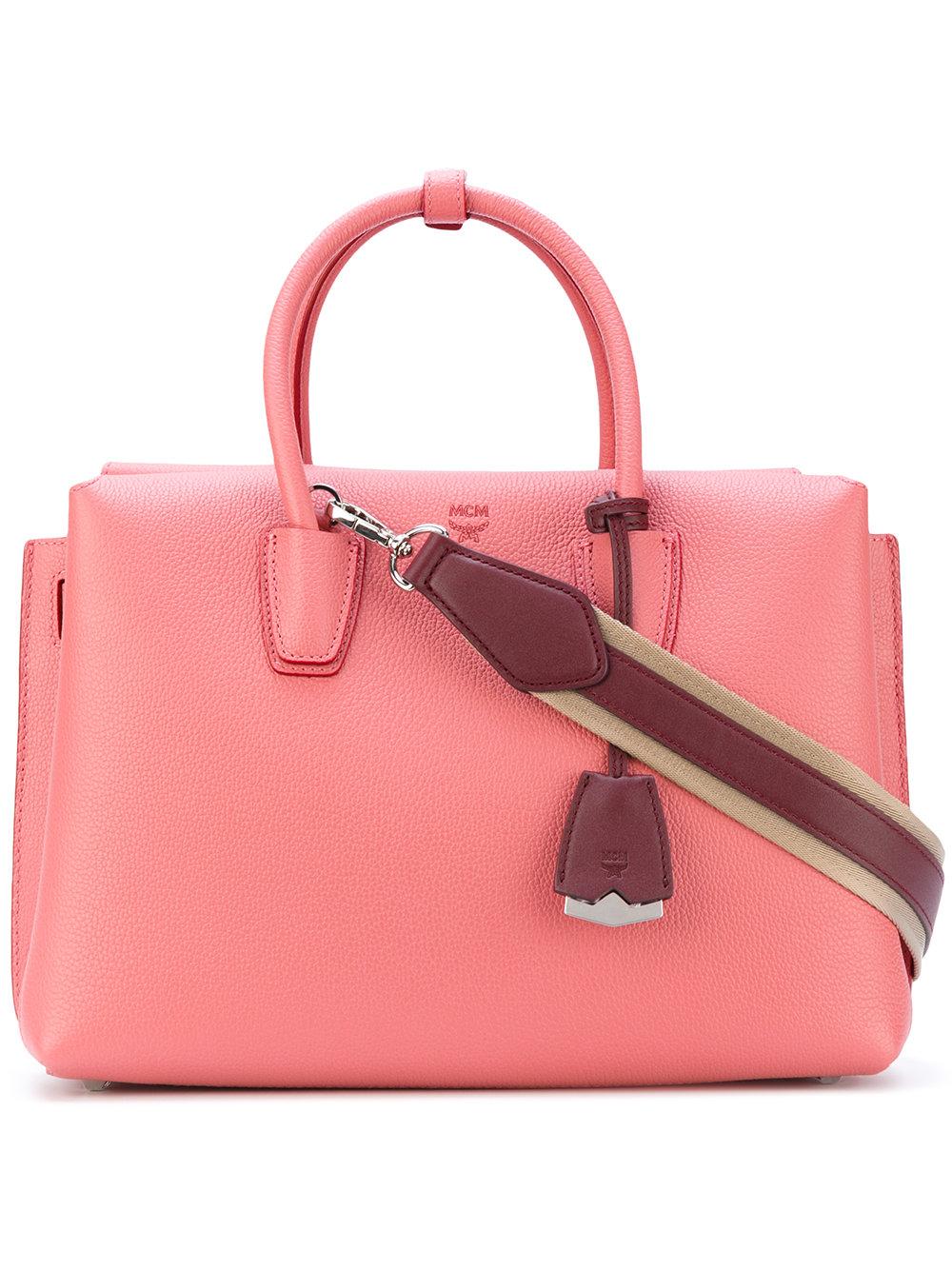 Lyst Mcm Medium Milla Tote In Pink lyst mcm medium milla tote in pink