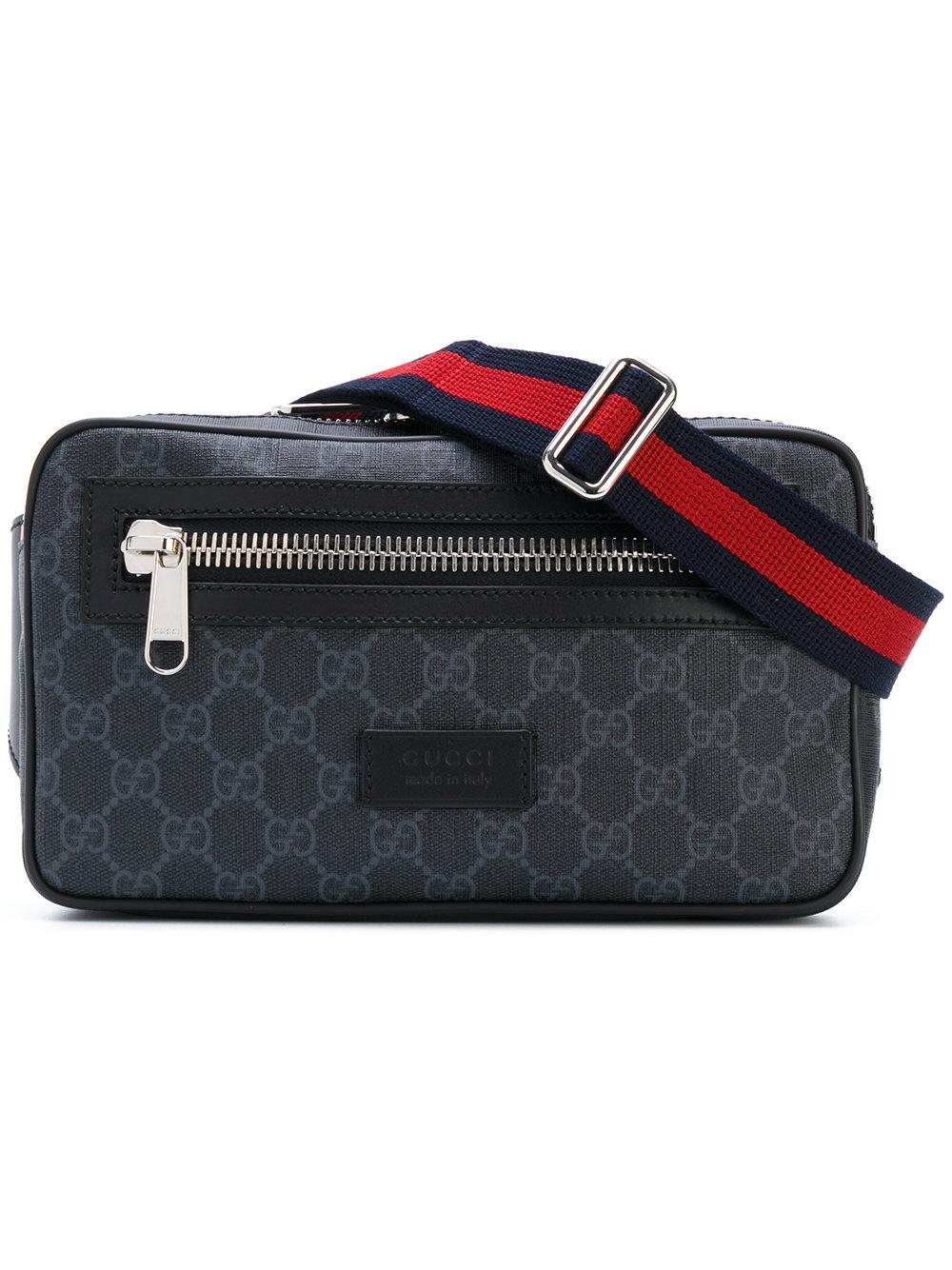 Gucci Cotton Gg Supreme Belt Bag in Blue - Lyst