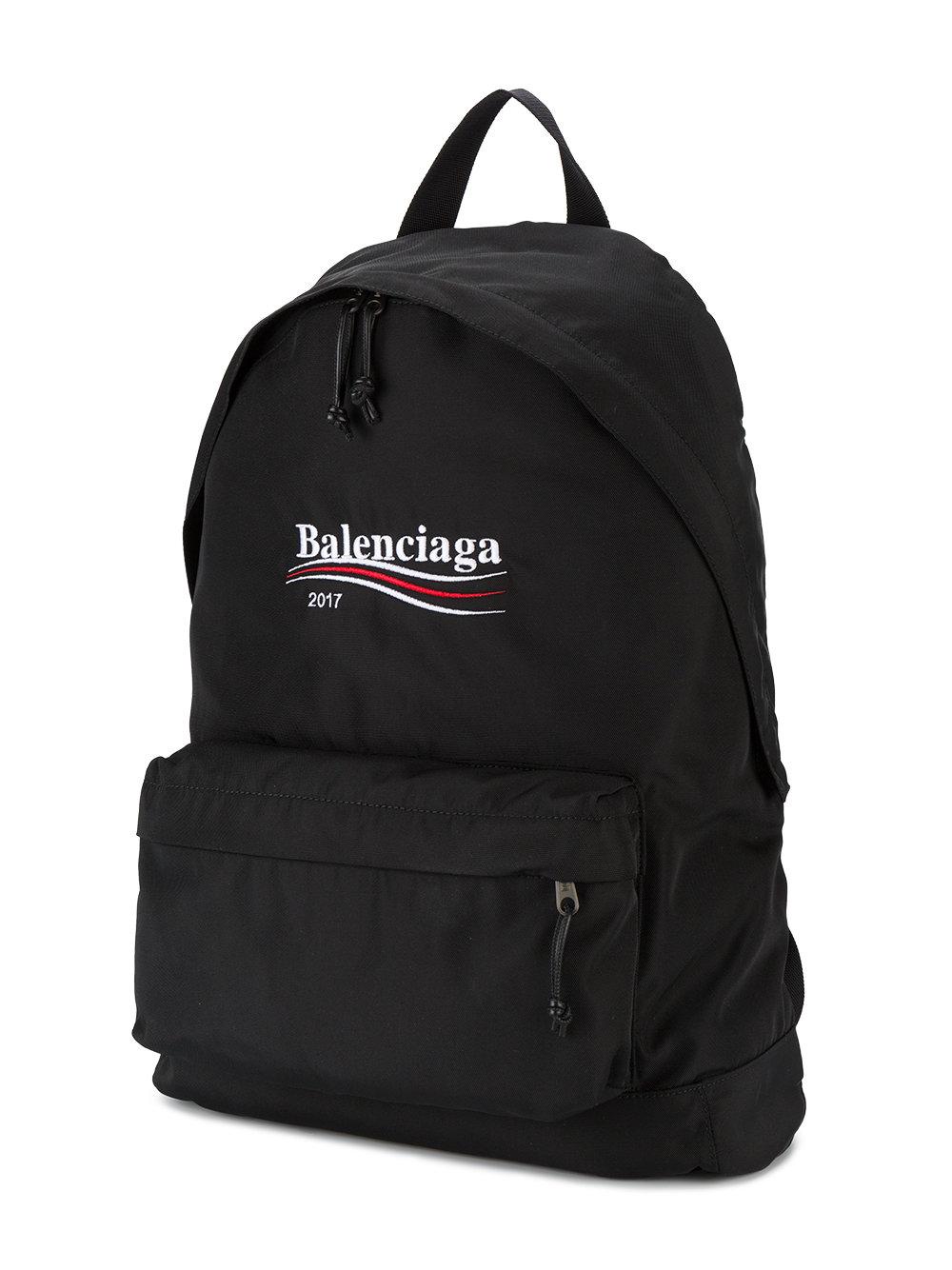 Lyst - Balenciaga Explorer Embroidered Backpack in Black for Men