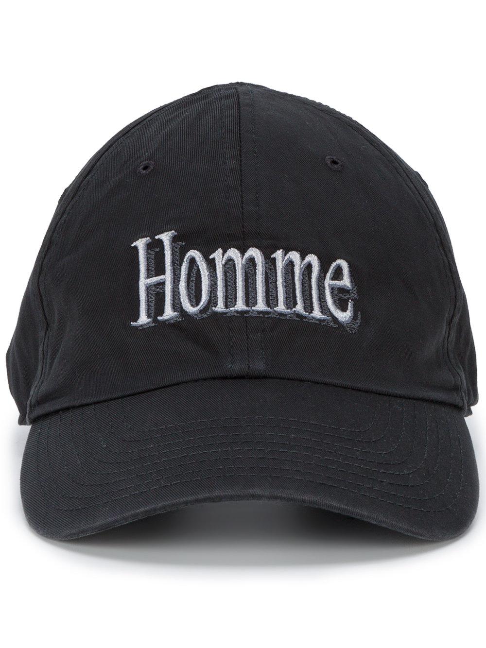 Balenciaga Homme Logo Cap in Black for Men | Lyst