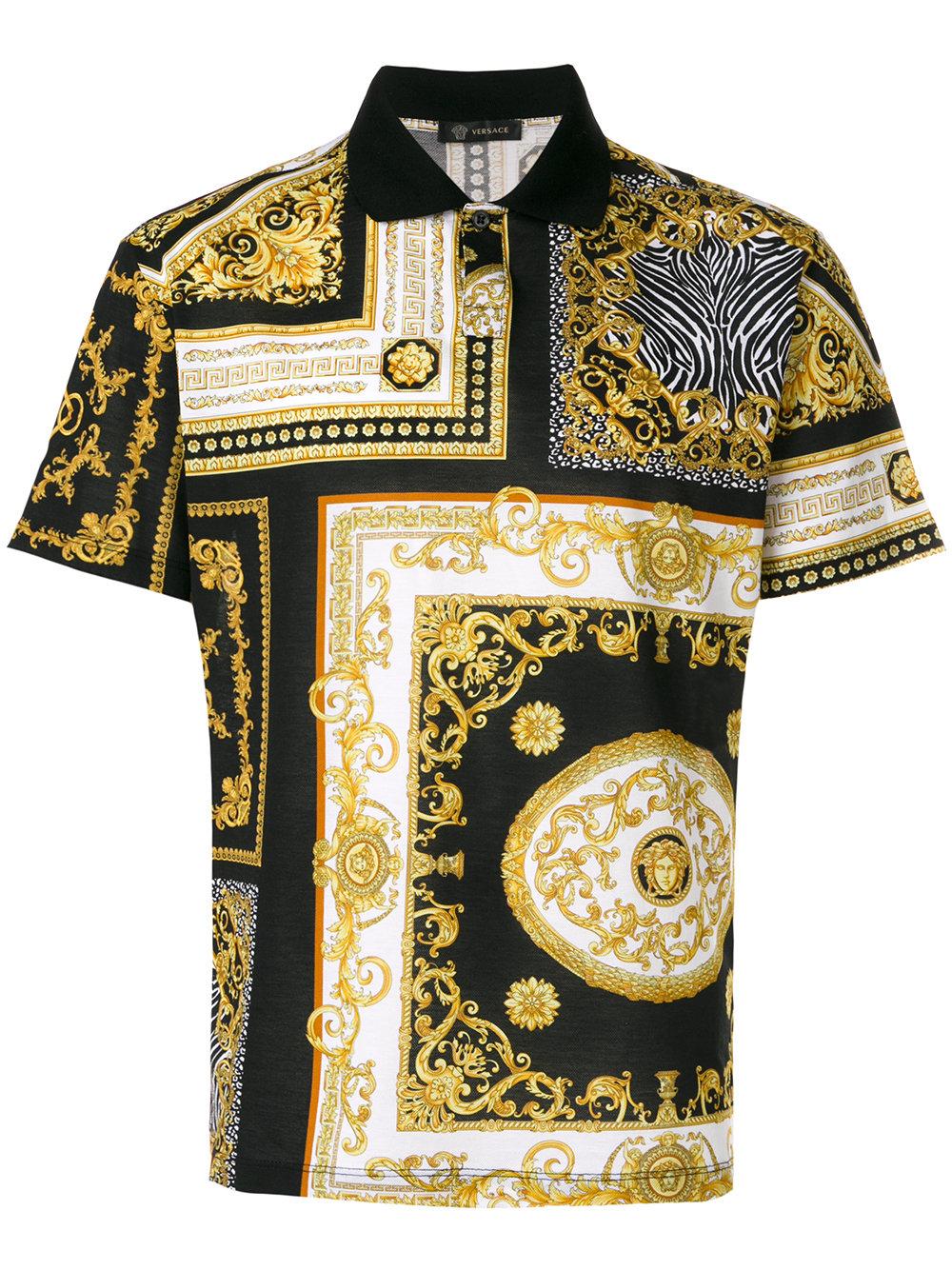 Lyst - Versace Baroque Print T-shirt in Black for Men