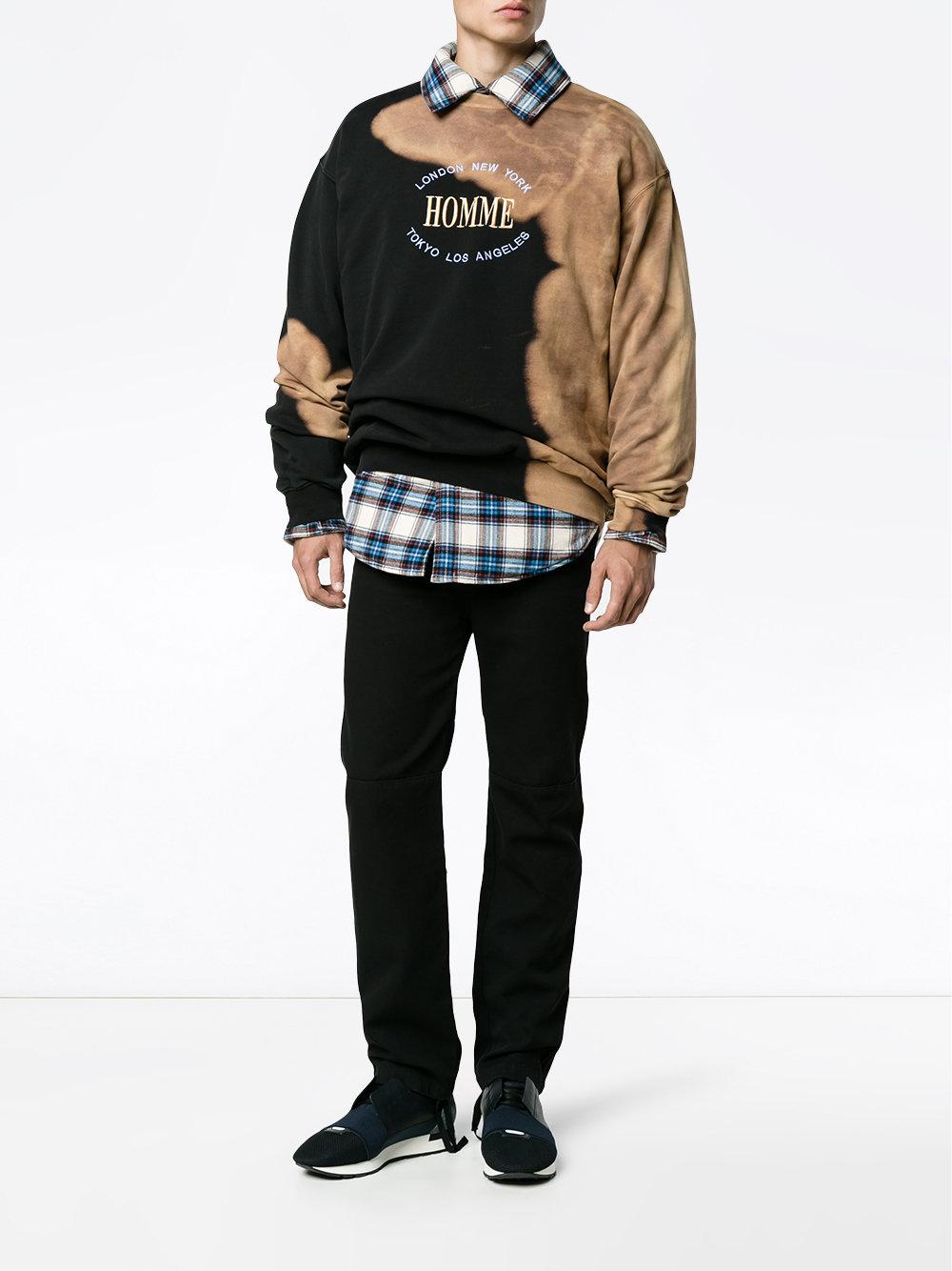 Balenciaga Cotton Oversized Homme Sweatshirt in Black for Men | Lyst