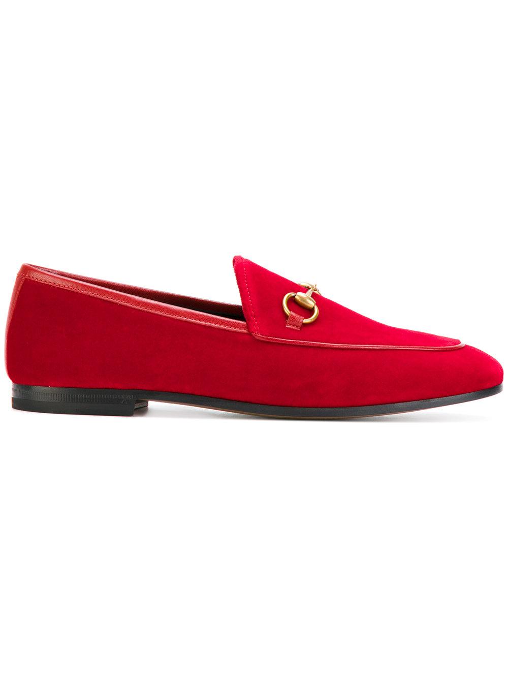 Gucci Jordan Horsebit Loafers in Red - Lyst