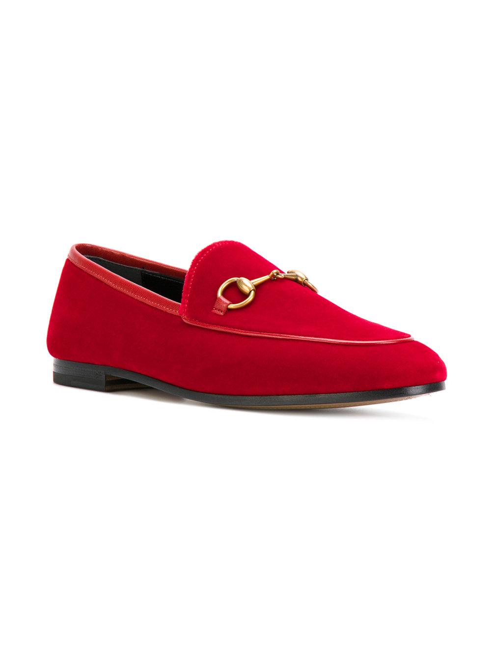 red gucci loafers