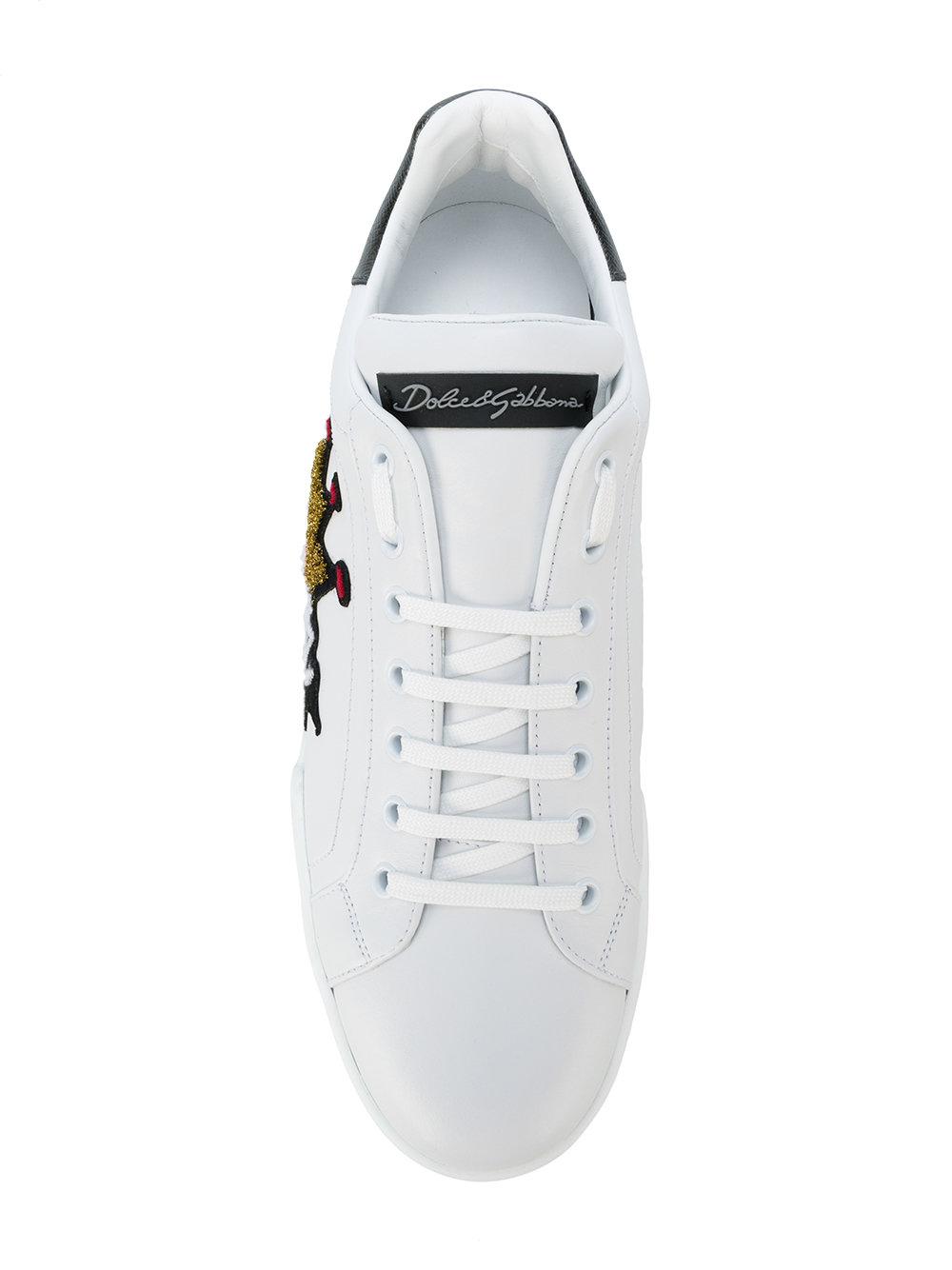 Dolce & Gabbana Royal Patch Sneakers in White for Men | Lyst