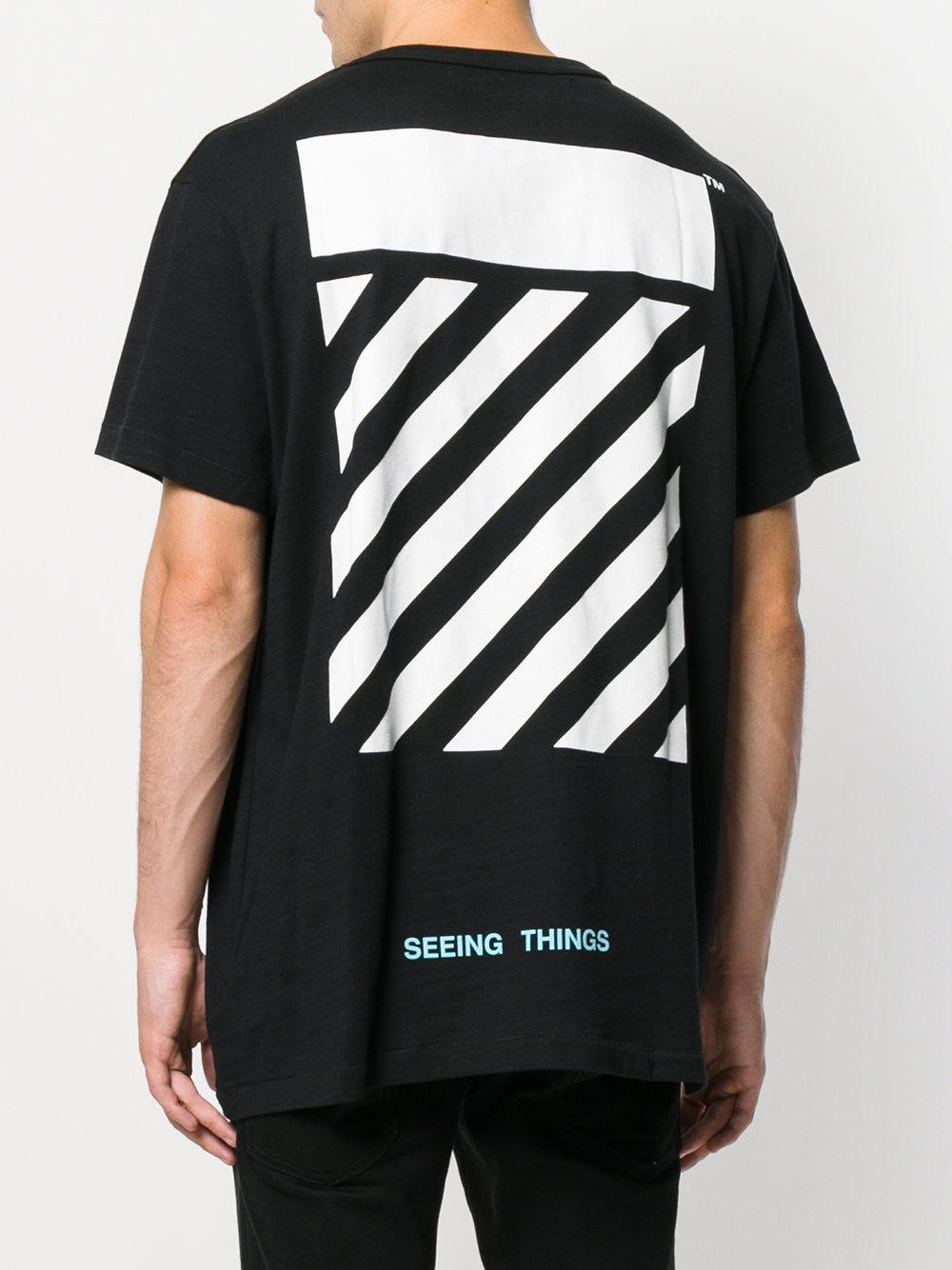 Off-White c/o Virgil Abloh Cotton Seeing Things T-shirt in Black for Men |  Lyst