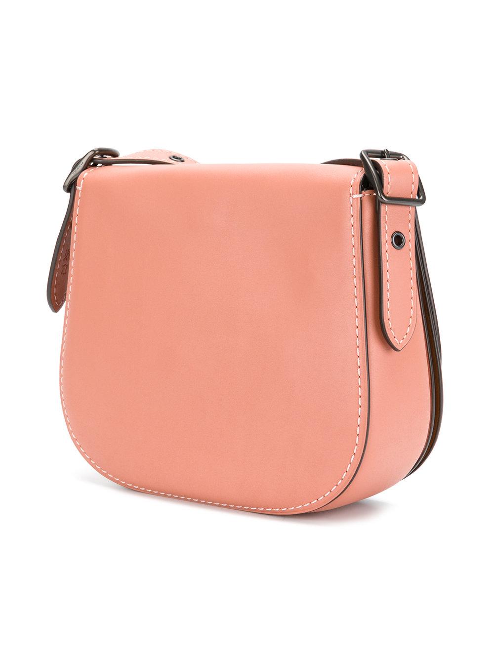 Lyst - Coach Linked Strap Saddle Bag in Pink
