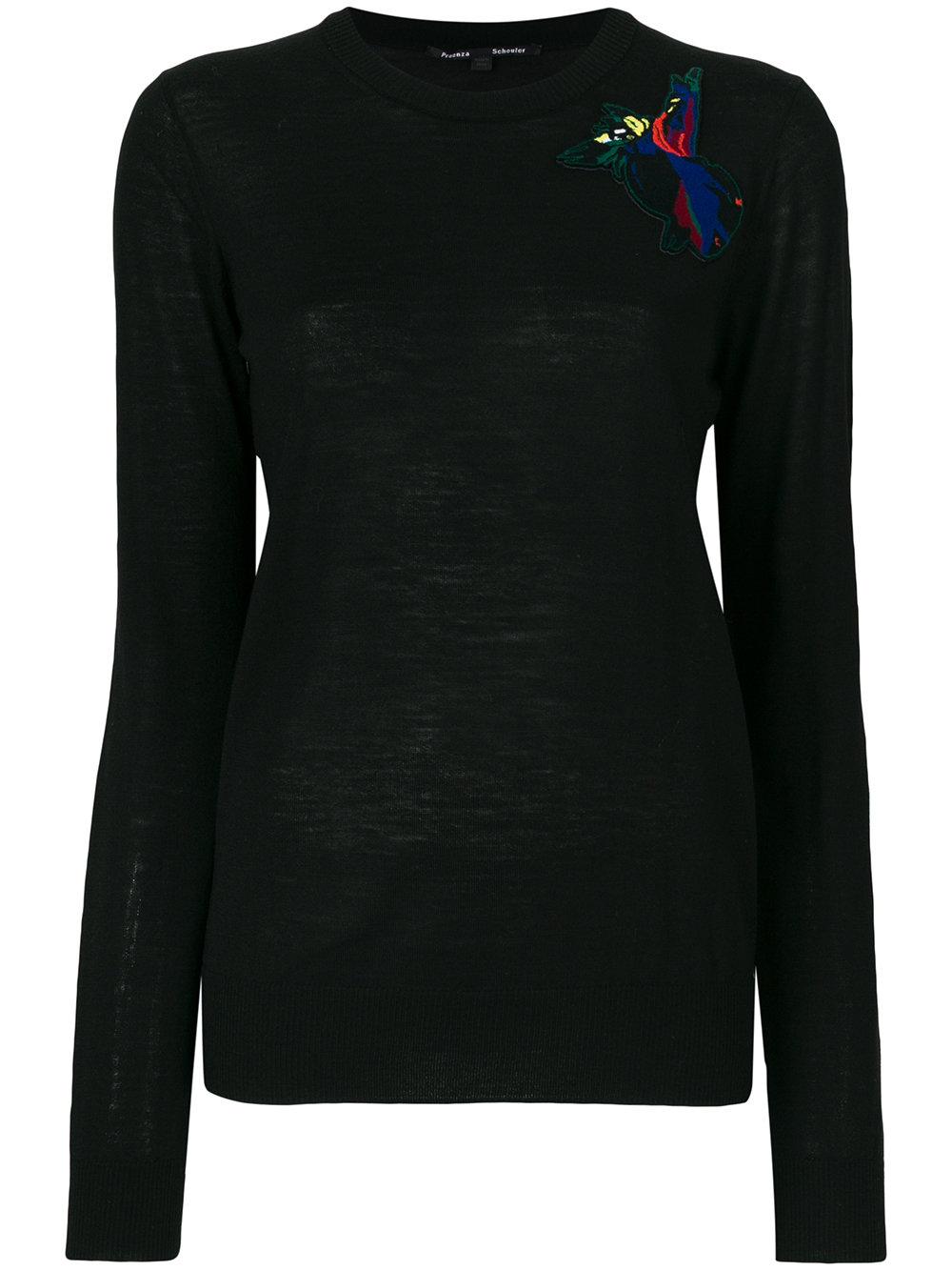 Proenza Schouler Shoulder Zipped Sweater in Black - Lyst