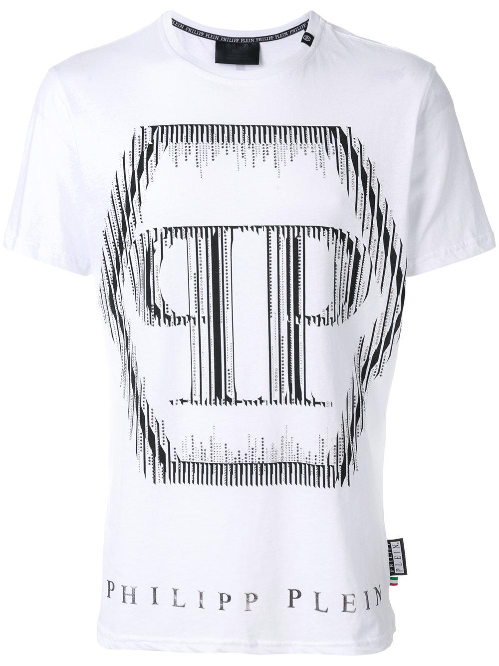 Lyst - Philipp Plein Logo Motif T-shirt in White for Men
