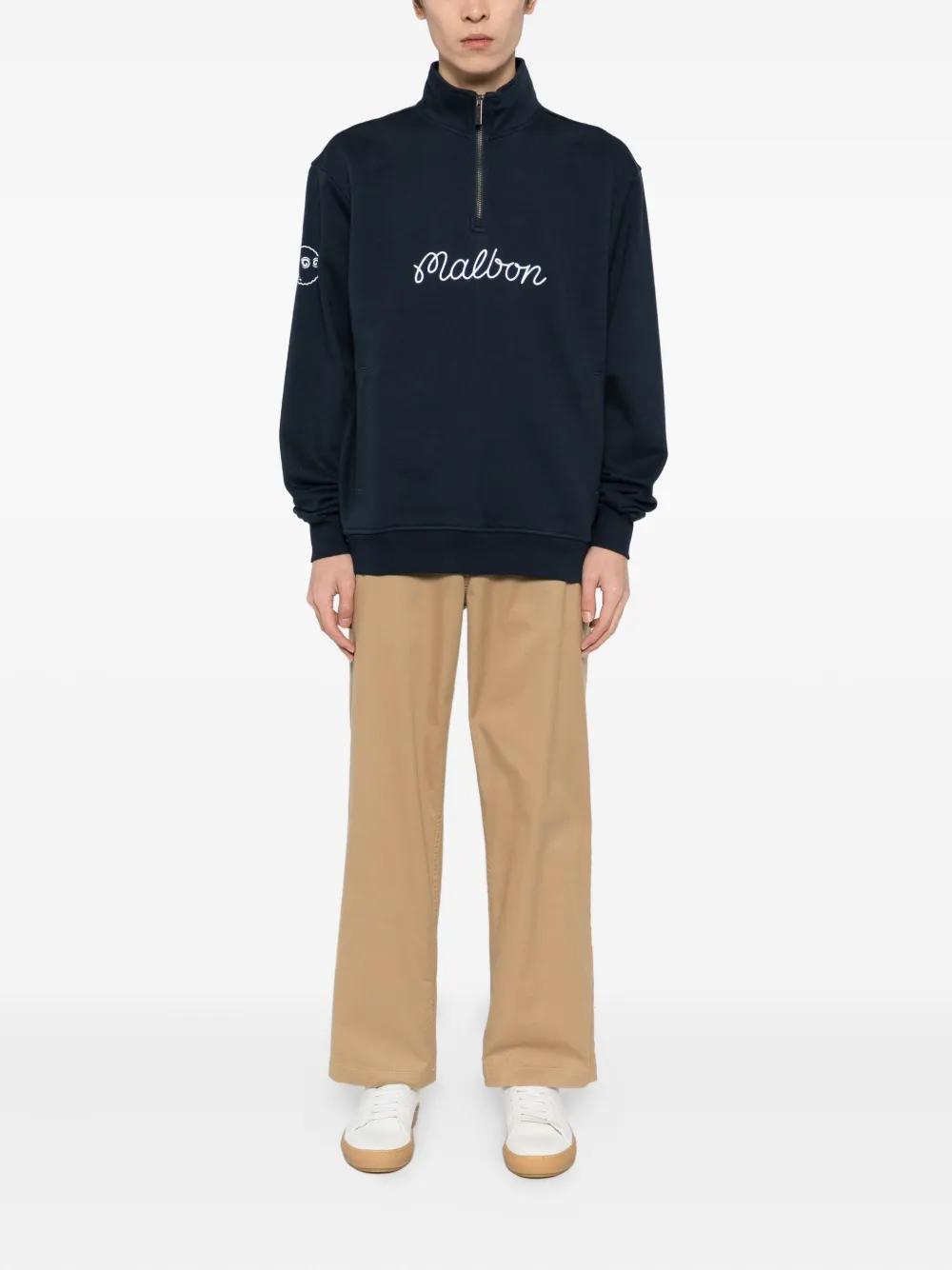 Malbon Golf Collegiate Sweatshirt in Blue for Men | Lyst