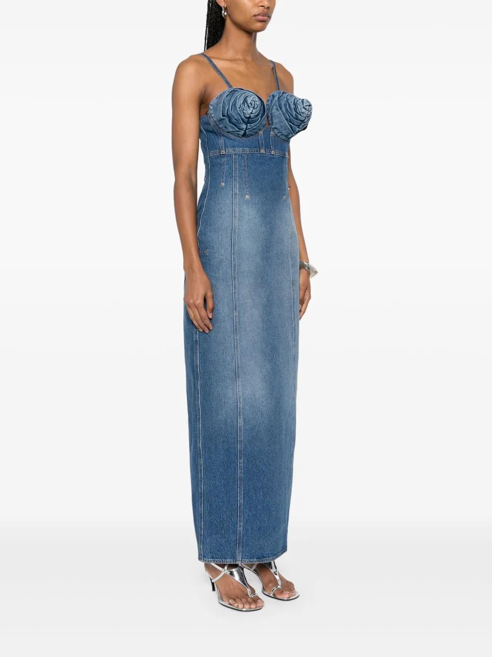 Jean Paul Gaultier Denim Maxi Dress in Blue | Lyst