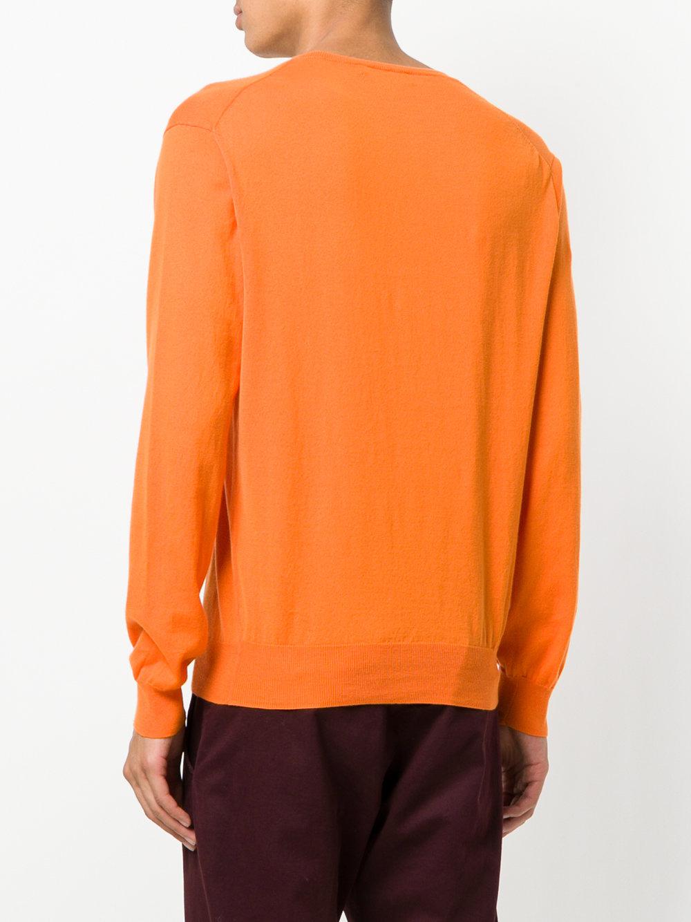 Lyst - Polo Ralph Lauren V-neck Sweater in Orange for Men