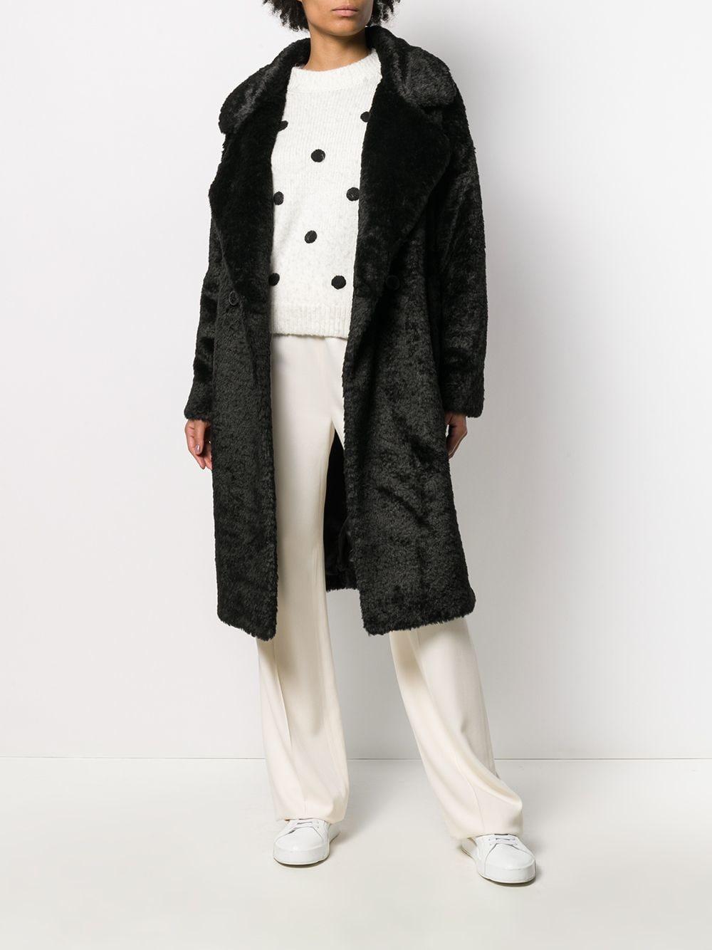 double breasted fur coat