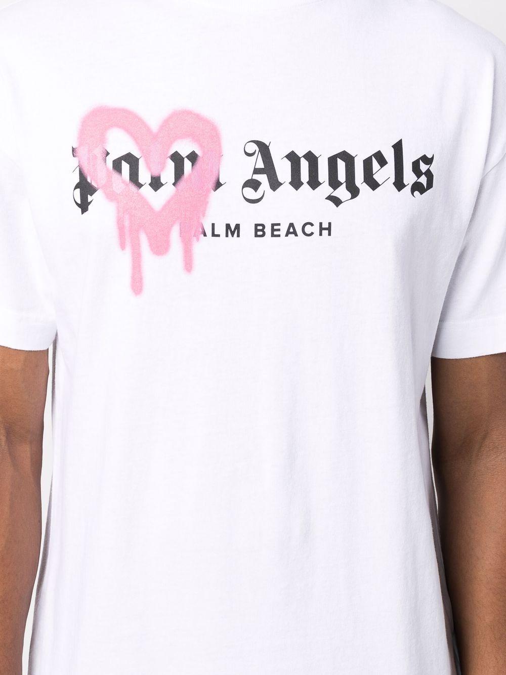 T-shirt Sprayed Heart Palm Angels pour homme en coloris Blanc | Lyst