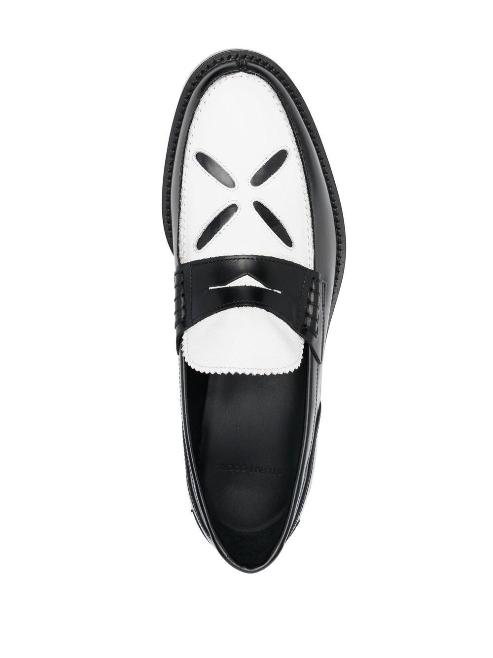 STEFAN COOKE Slashed Leather Loafers in Black for Men | Lyst