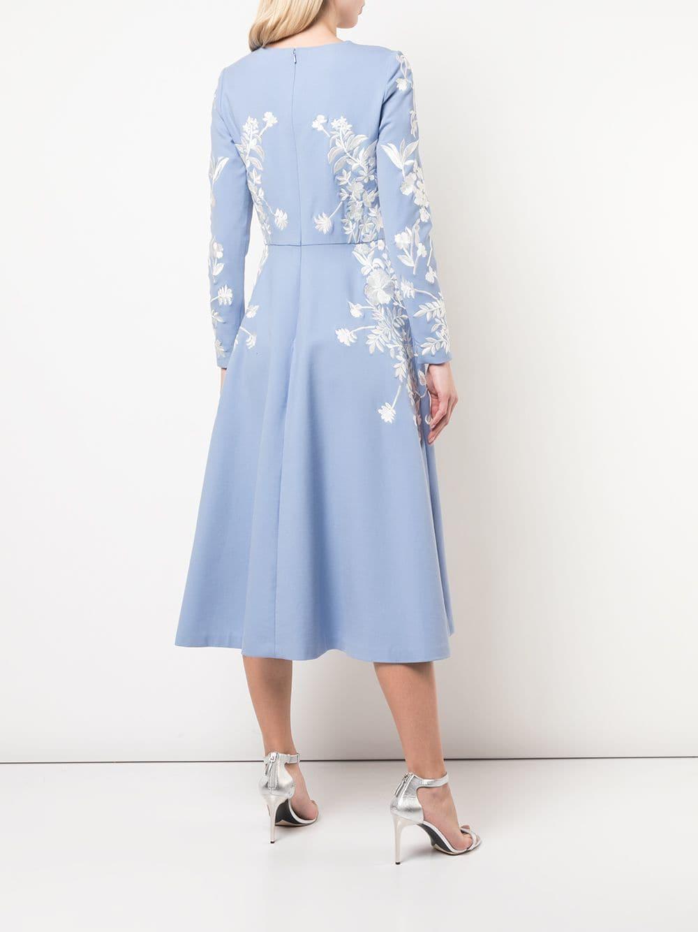 Synthetic Embroidered Floral Dress 