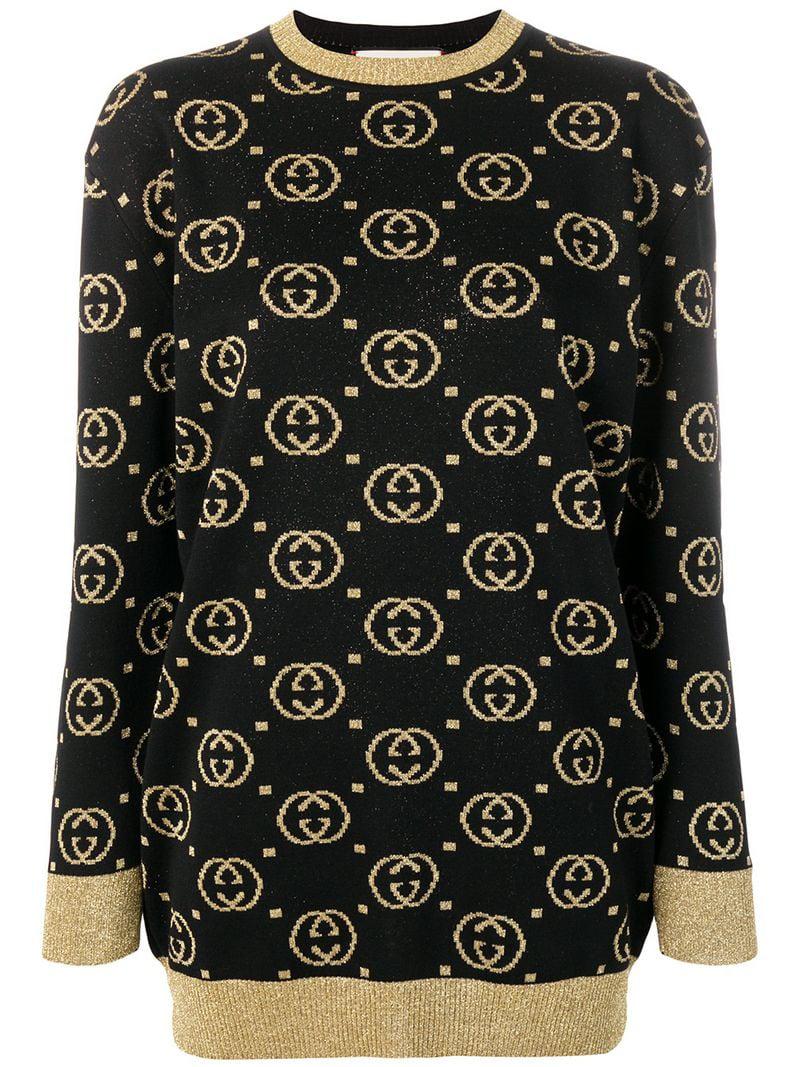 black and gold gucci sweater