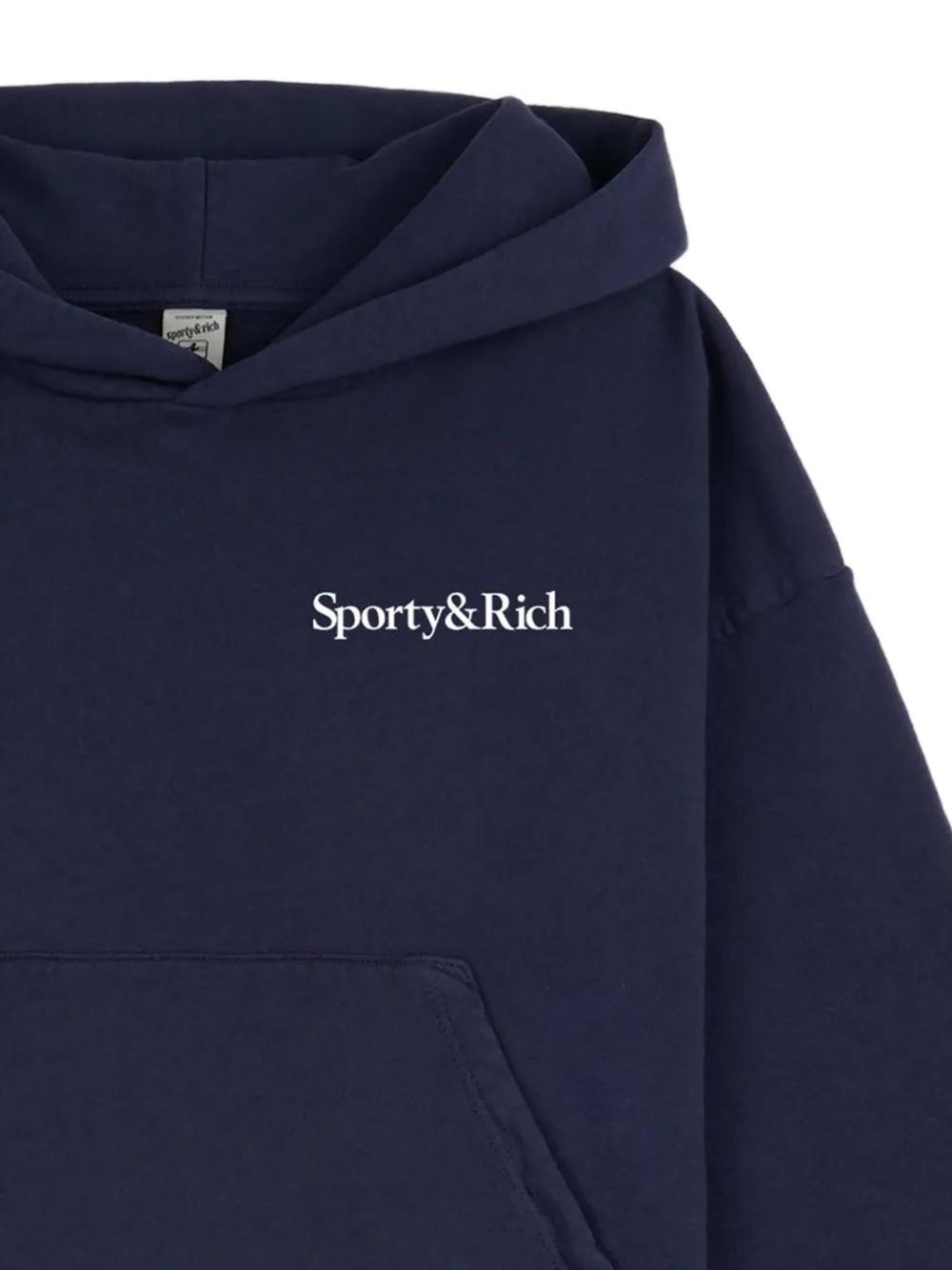 Sporty&Rich｜HOODIES/SWEATS (Logo Print Hooded T-Shirt ( HEALTH_IS_WEALTH_SOFT_HOODIE_F