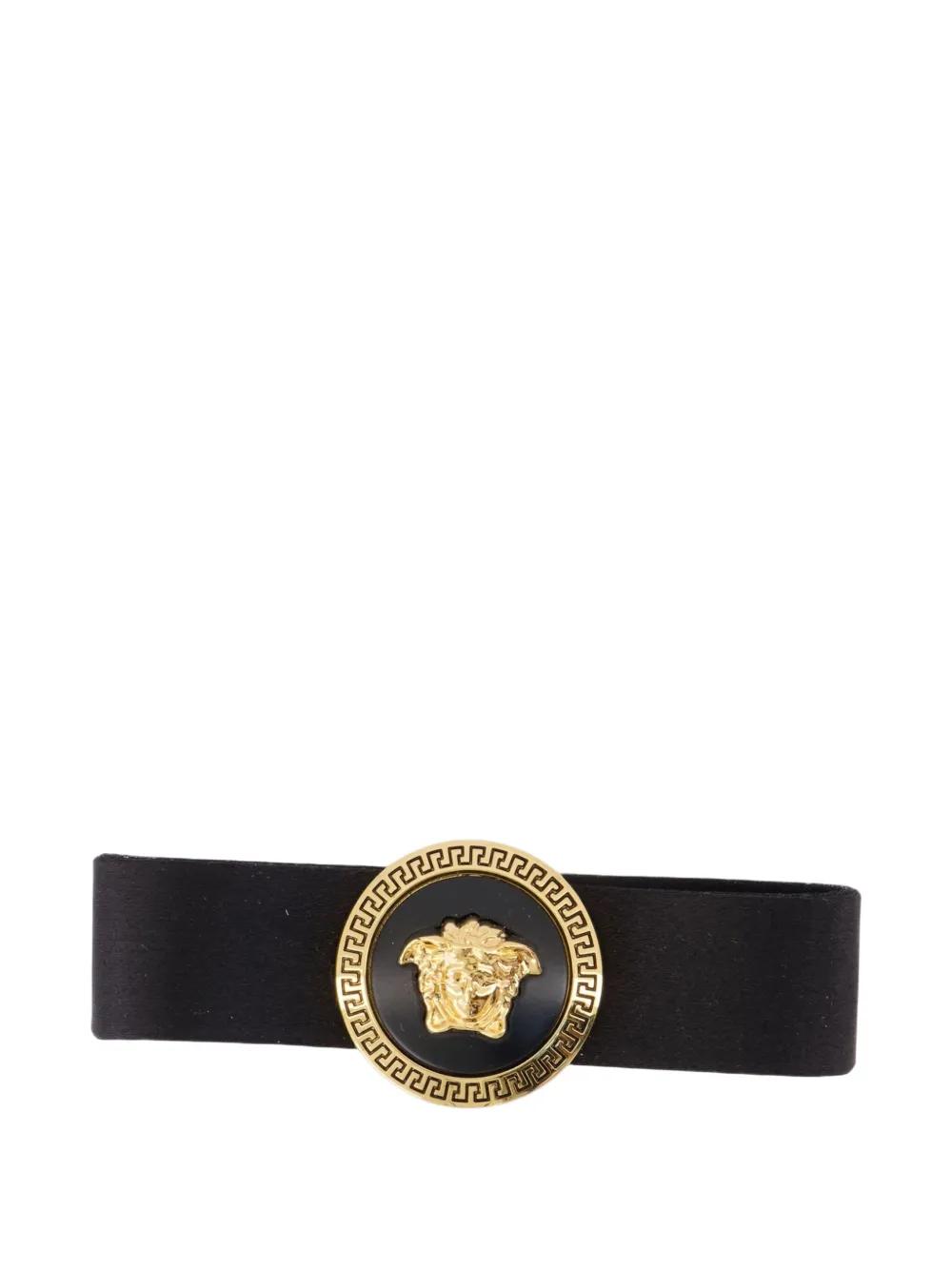 ヘアアクセサリー Versace Medusa Hair Clips - Silk - Black/Gold Versace Alia Medusa '95 hair clip Versace
