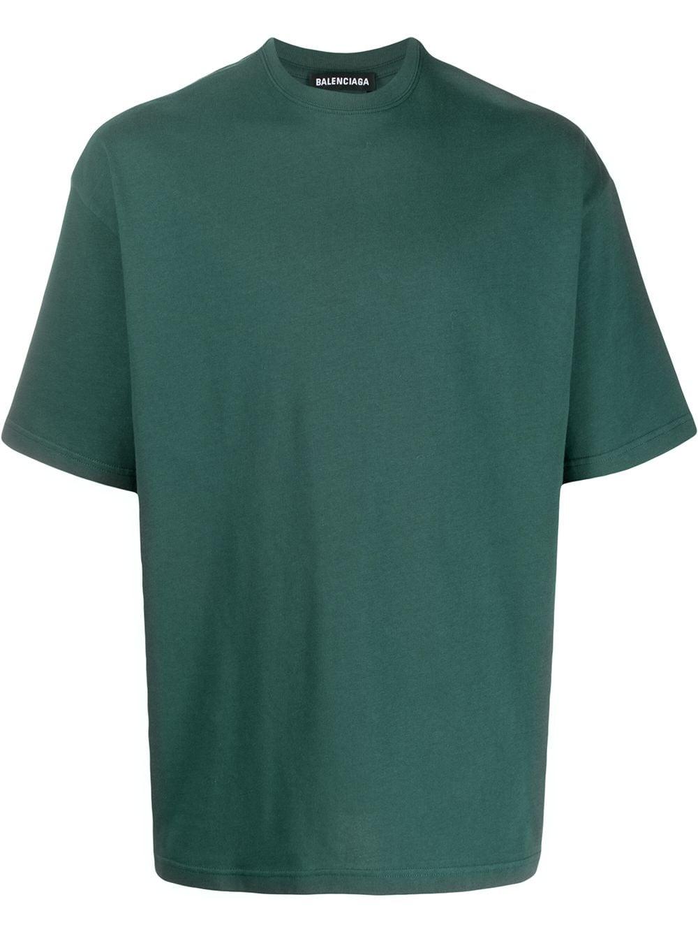 balenciaga green logo t shirt