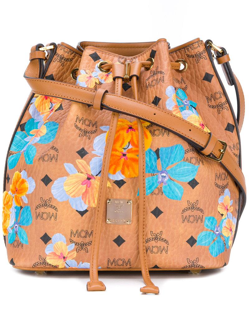 mcm floral bag