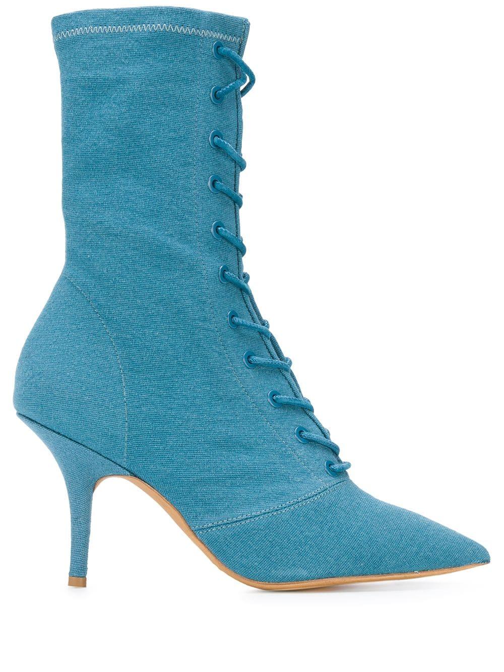Yeezy Cotton 95 Lace-up Ankle Boots in Blue - Lyst