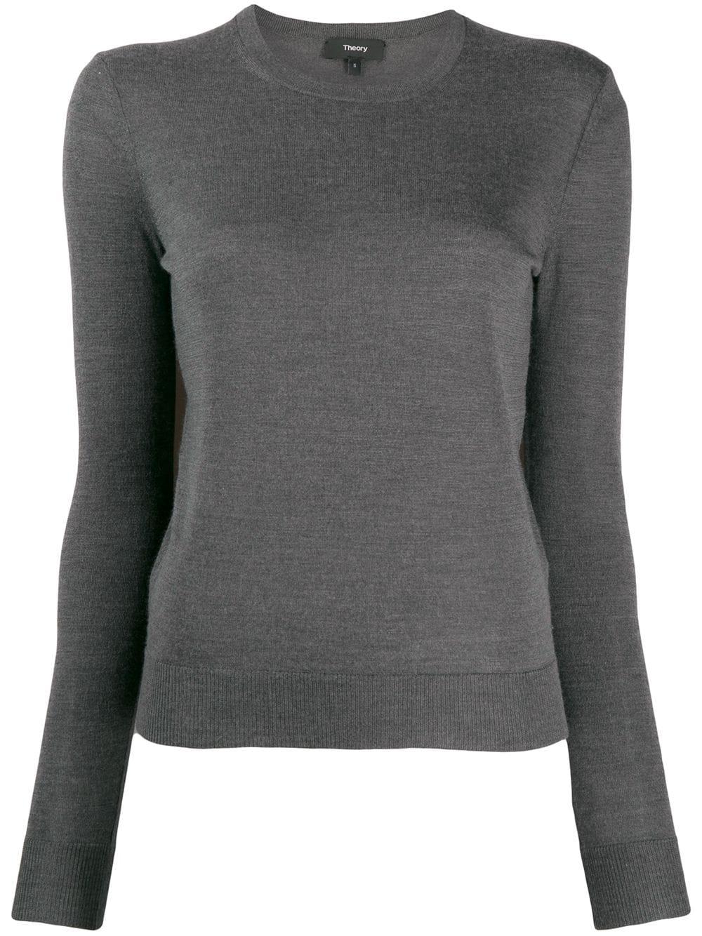 Theory Cashmere Crew Neck Sweatshirt in Grey (Gray) - Lyst