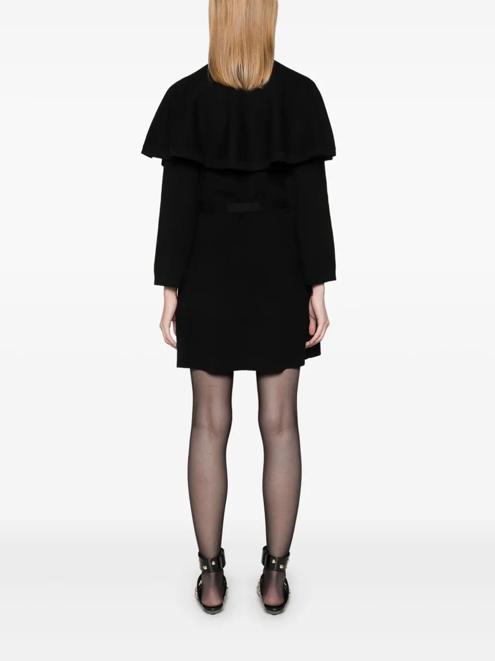 Maje 2-In-1 Knitted Cape Dress in Black | Lyst