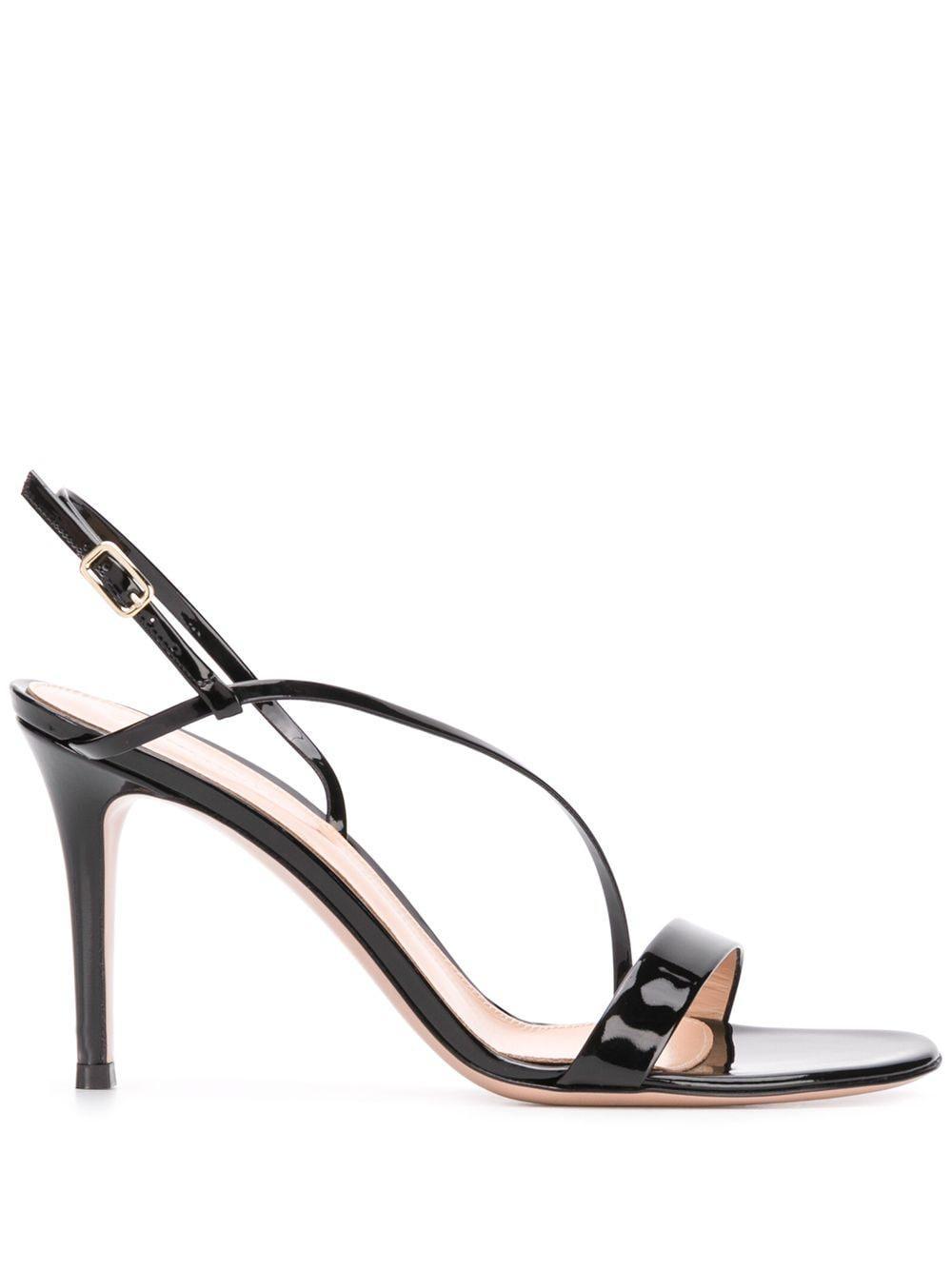 Gianvito Rossi Leather Manhattan 85mm Sandals in Black - Lyst