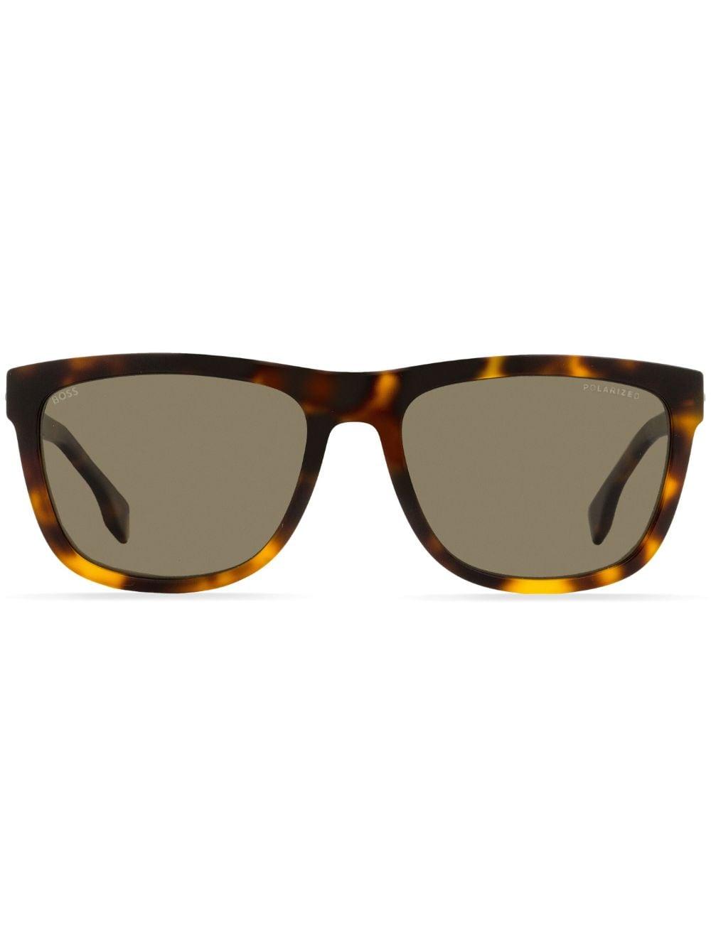 BOSS by HUGO BOSS 1439s Square-frame Sunglasses in Brown for Men | Lyst