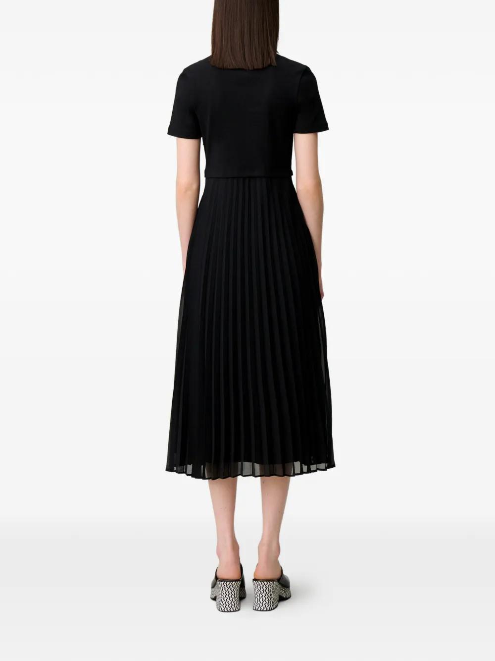 open lace back dress Lettuce Hem Pleated Silk Gown