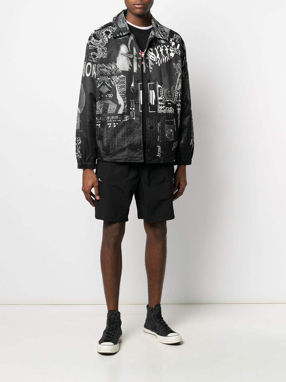 DIESEL Abstract-print Shirt Jacket in Black for Men - Lyst