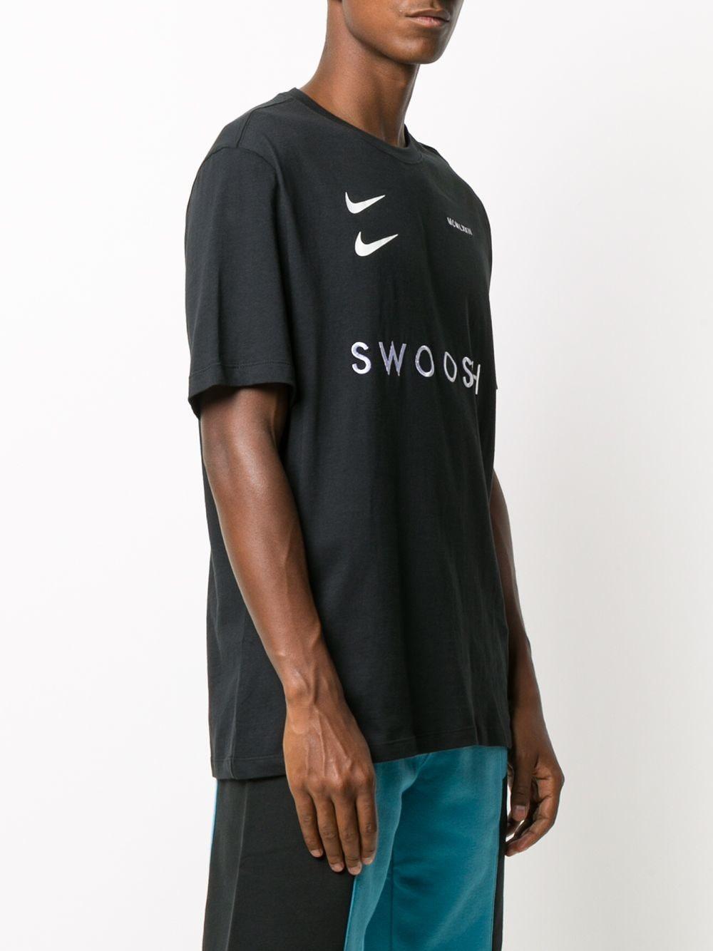 Nike Double Swoosh Embroidered T-shirt in Black for Men | Lyst