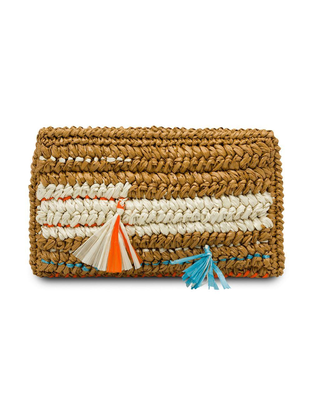 prada raffia clutch
