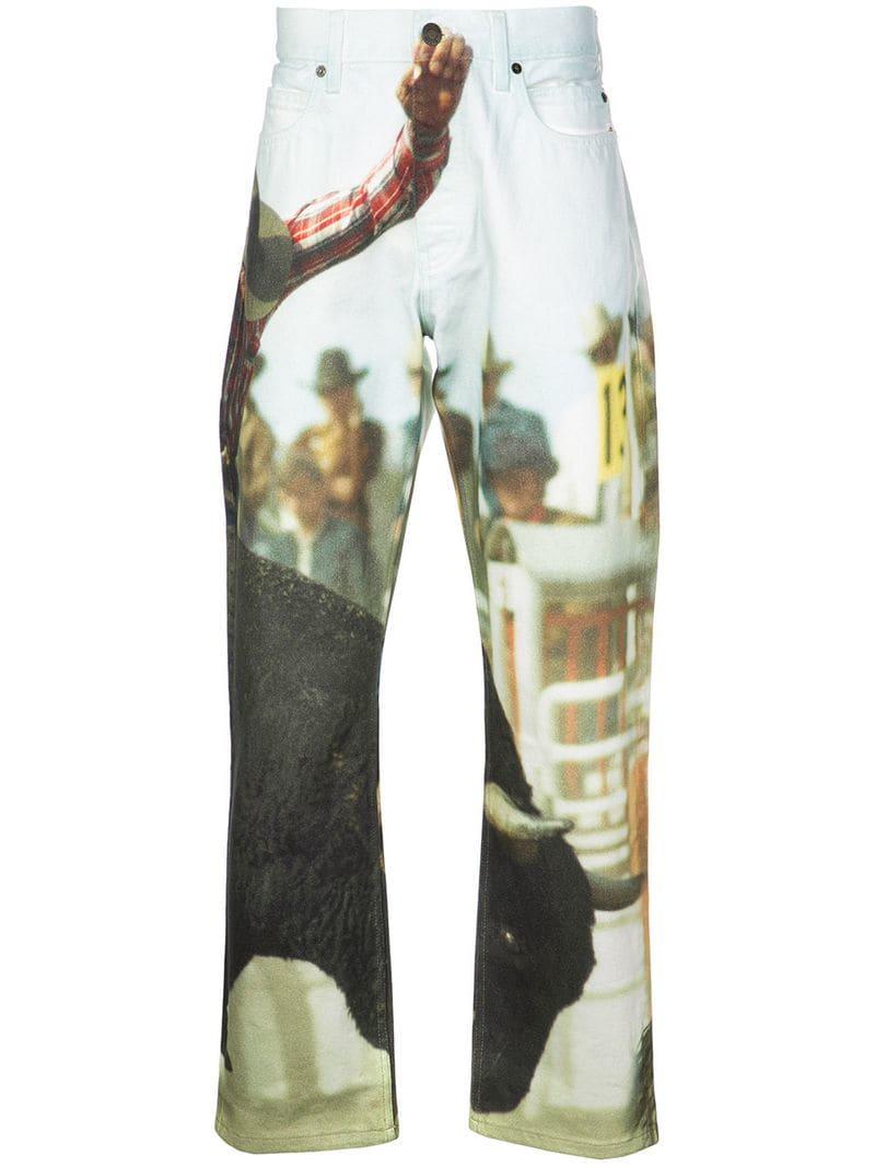 calvin klein printed jeans