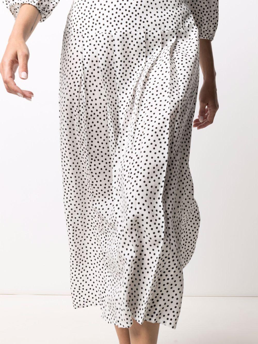 RIXO London Synthetic Izzy Polka Dot-print Dress in White | Lyst