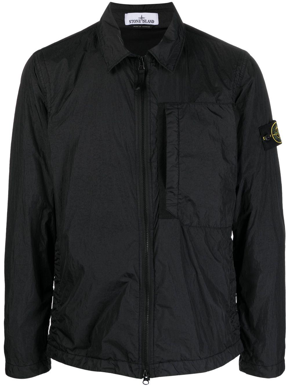 Stone Island Crinkle Reps Compass-badge Lightweight Jacket in Black for Men  | Lyst