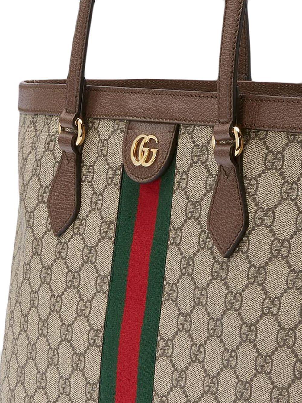 ophidia small gg supreme canvas tote bag
