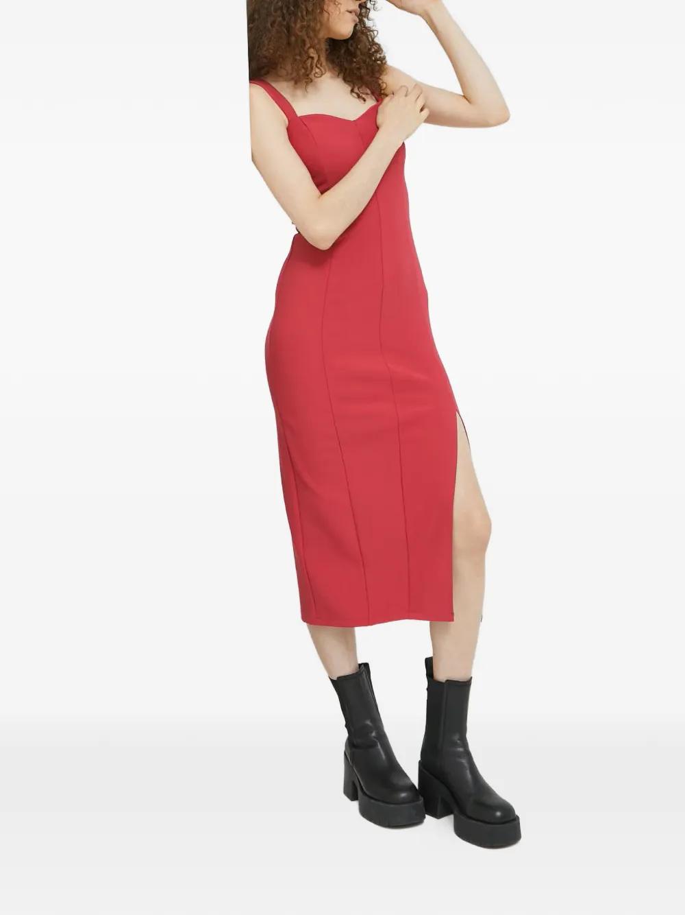high slit midi dress abercrombie Abercrombie & Fitch High Slit Satin Slip Midi Dress Spaghetti Strap Women Blue S