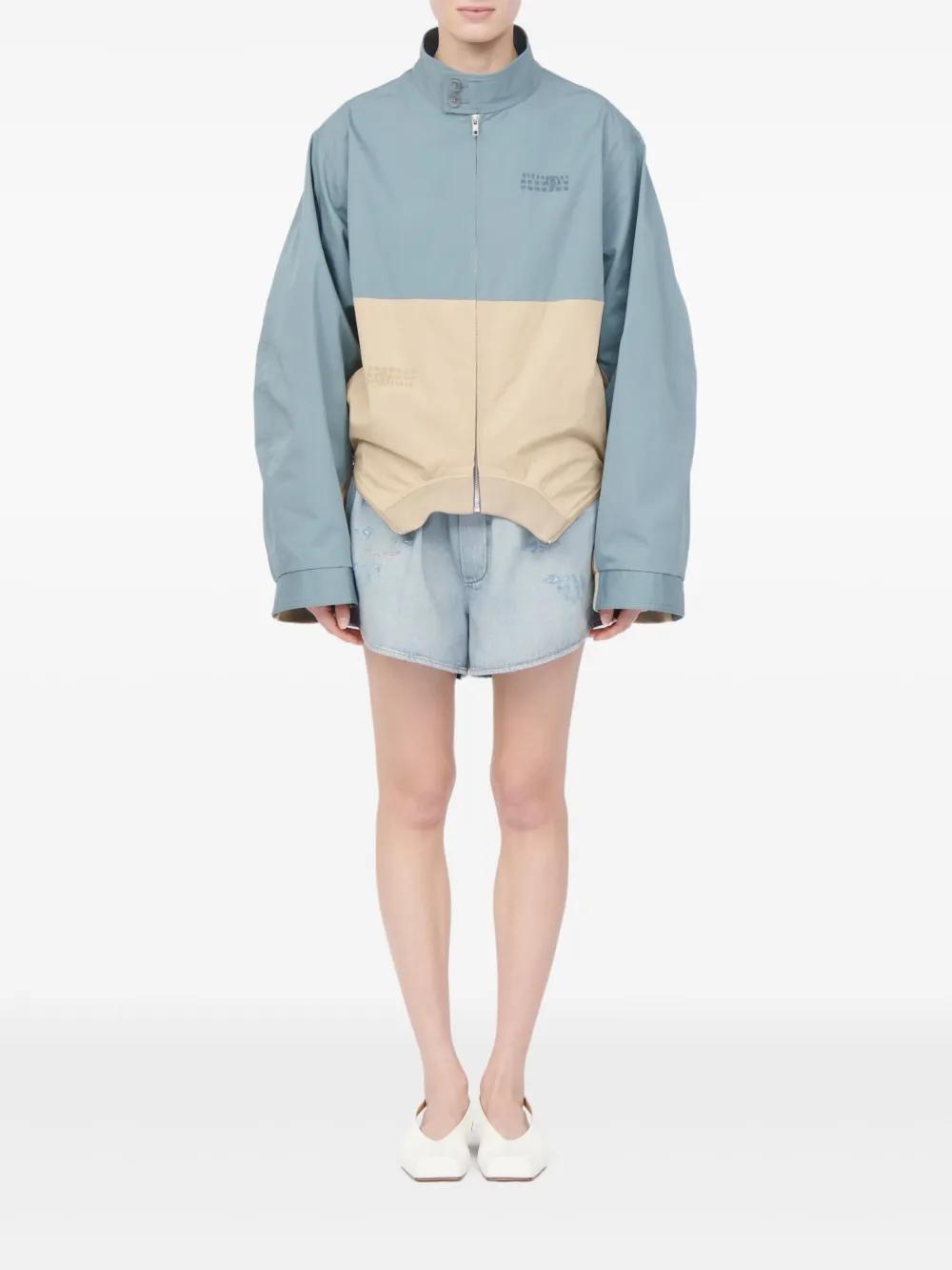 MM6 by Maison Margiela Colourblock Jacket in Blue | Lyst