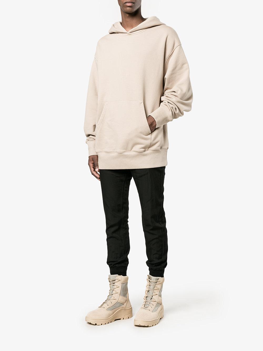Yeezy Suede Sand Lace Up Combat Boots 