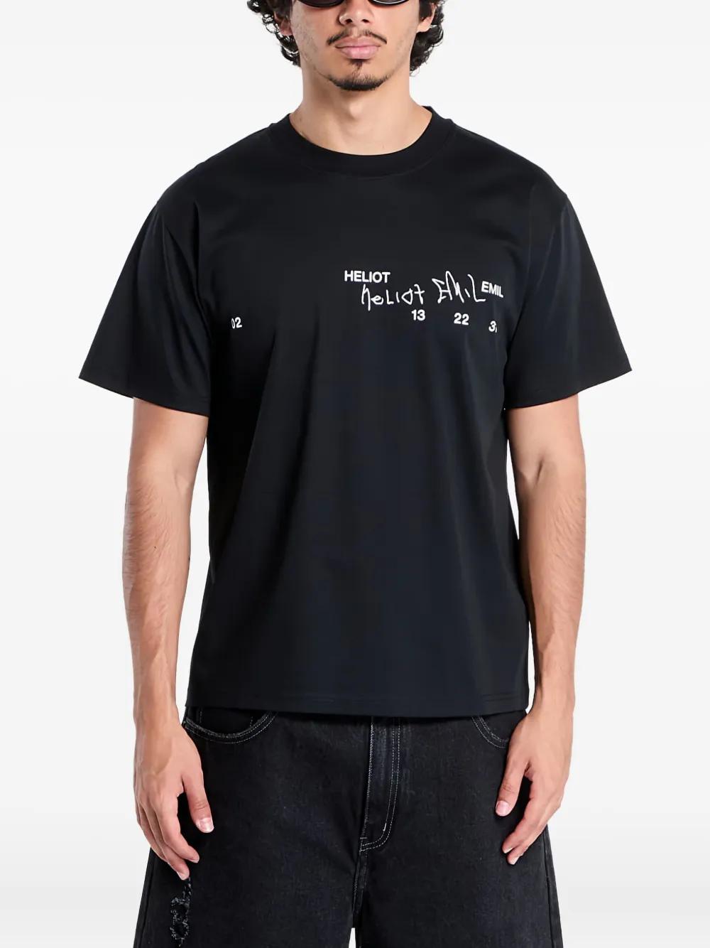 HELIOT EMIL Tシャツ HELIOT EMIL HE Logo T-shirt Black - Wrong Weather