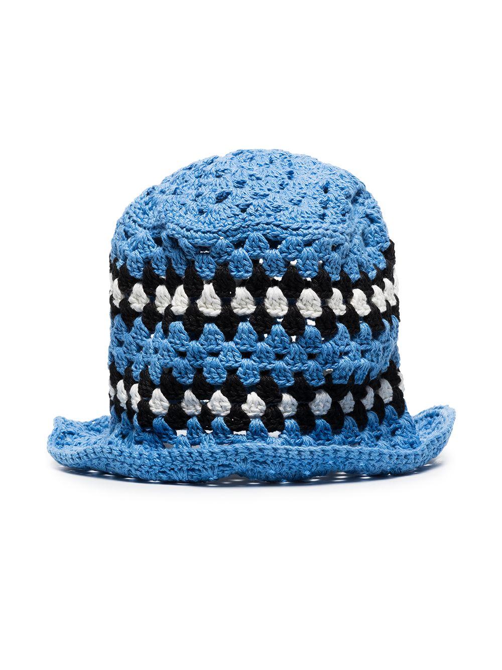 Amiri Cotton Crochet-knit Bucket Hat in 